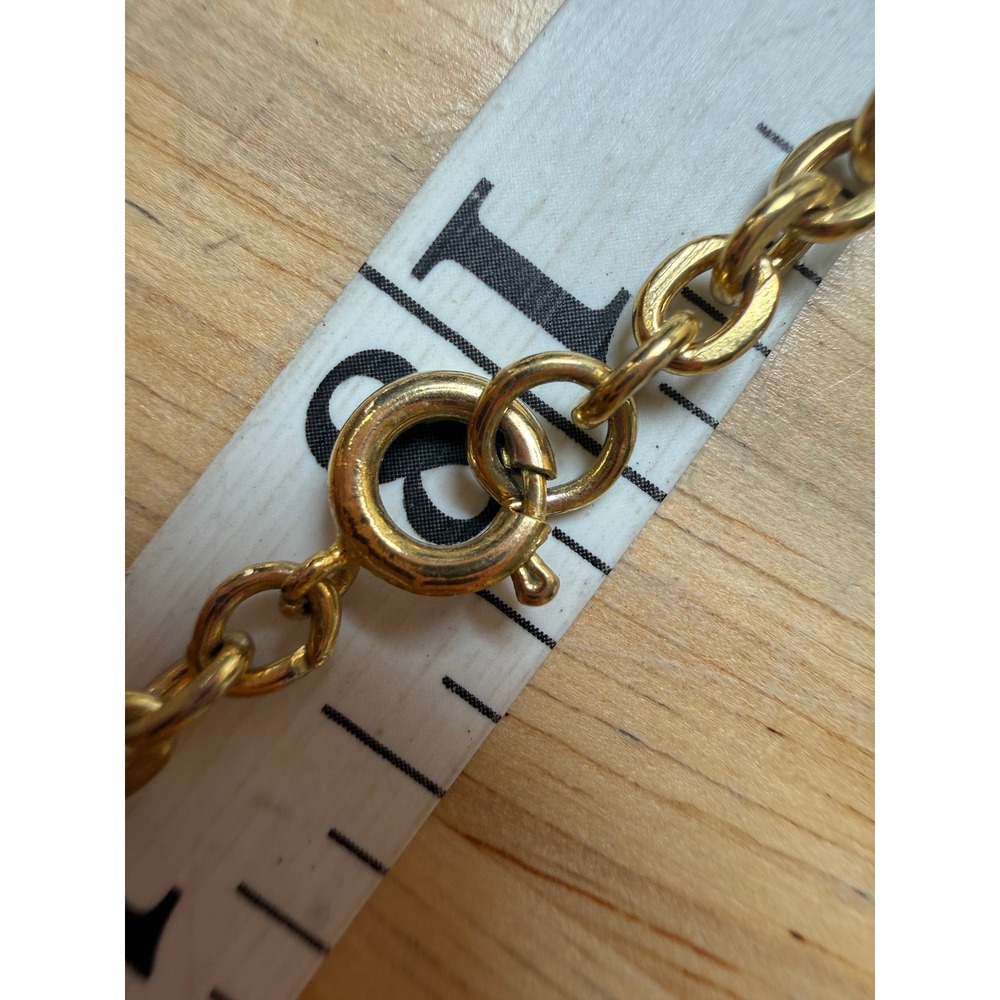 Vintage Gold Faux Pearl Floral Station Long Double Strand Chain Necklace Retro - Picture 8 of 9